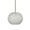 Besa Lighting Luna Stem Pendant, Carrera, Satin Nickel Finish, 1x9W LED 1TT-477619-LED-SN - alternate 1